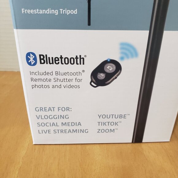Merkury Innovations 60" Selfie Studio Tripod Bluetooth Remote Shutter New in Box - Picture 4 of 11